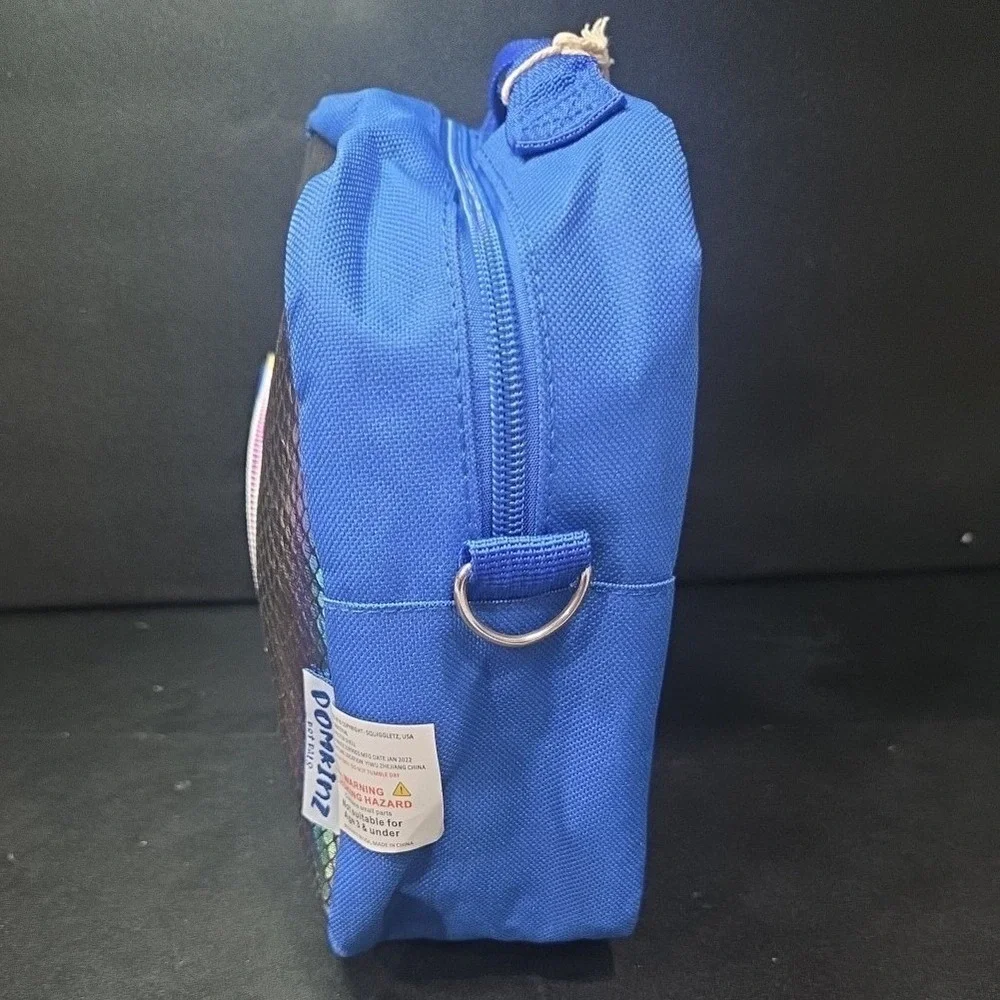 Pomkinz Pet Pals 5-Piece Plush Toy Set with Iridescent Blue‎ Carrying Case Bag